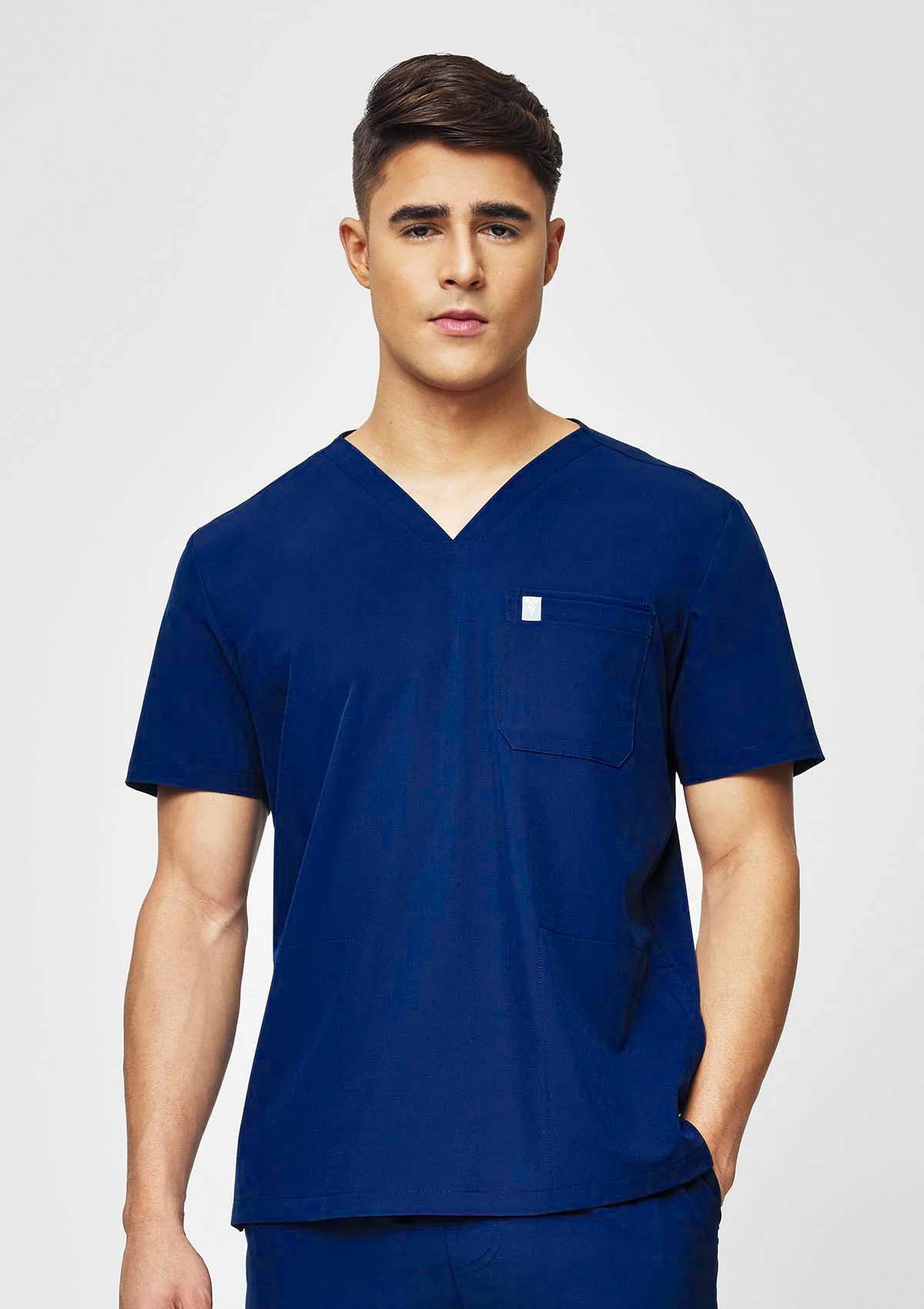 4-Pocket MoveTech® Scrub Top - Men / Navy