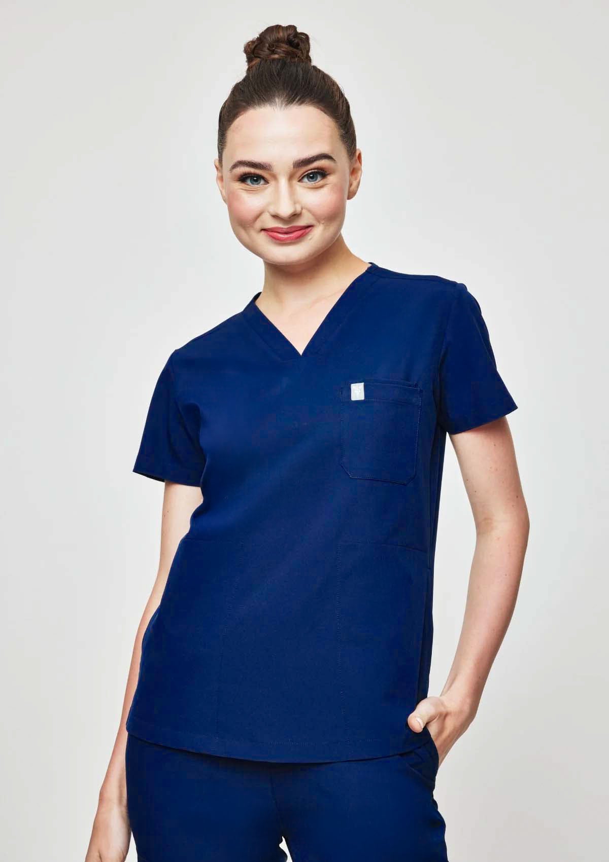 4-Pocket MoveTech® Scrub Top - Women / Navy