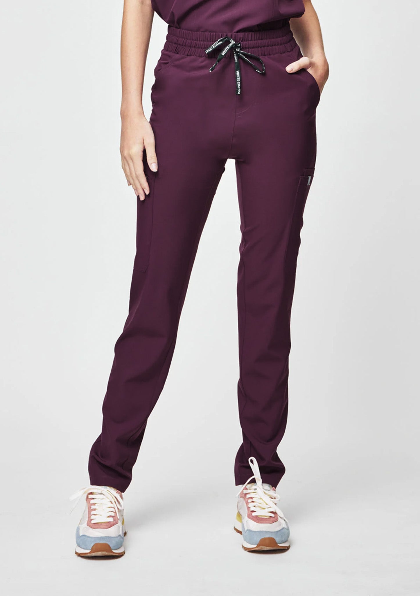 Tapered MoveTech® Scrub Pants - Women / Merlot