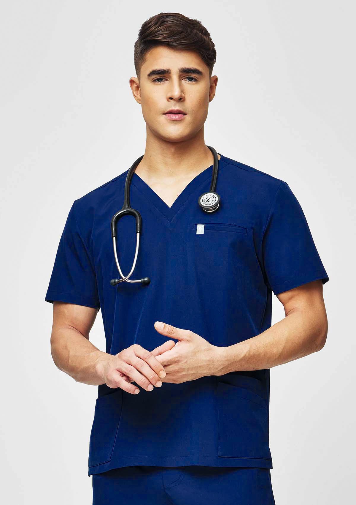 5-Pocket MoveTech® Scrub Top - Men / Navy