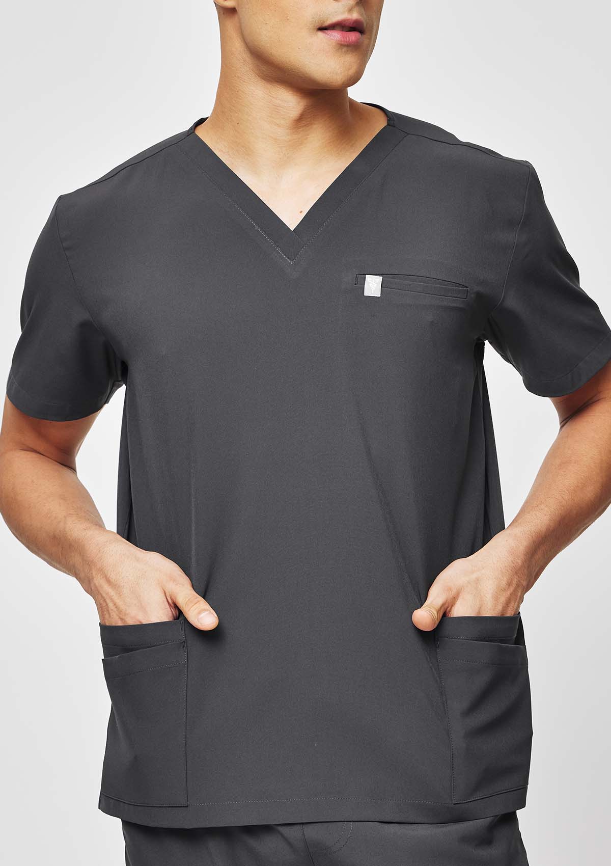 5-Pocket MoveTech® Scrub Top - Men / Graphite